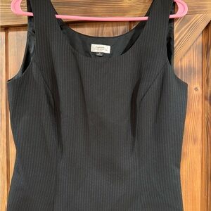 Tahari Charcoal Pinstripe Top